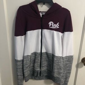 Pink Victoria secret zip up hoodie